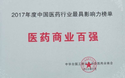 2018年，獲評(píng)中國(guó)醫(yī)藥行業(yè)最具影響力榜單醫(yī)藥商業(yè)百?gòu)?qiáng)